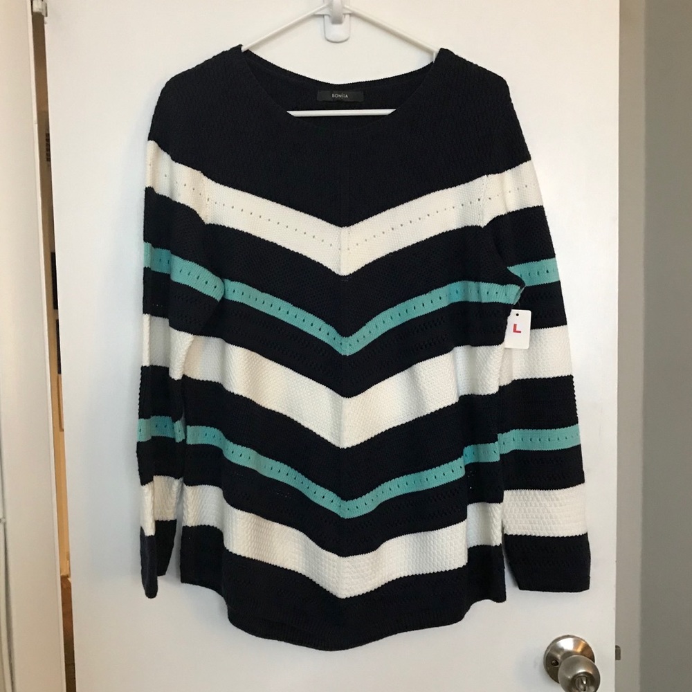 Bonita Chevron Soft Knit Sweater - Size L